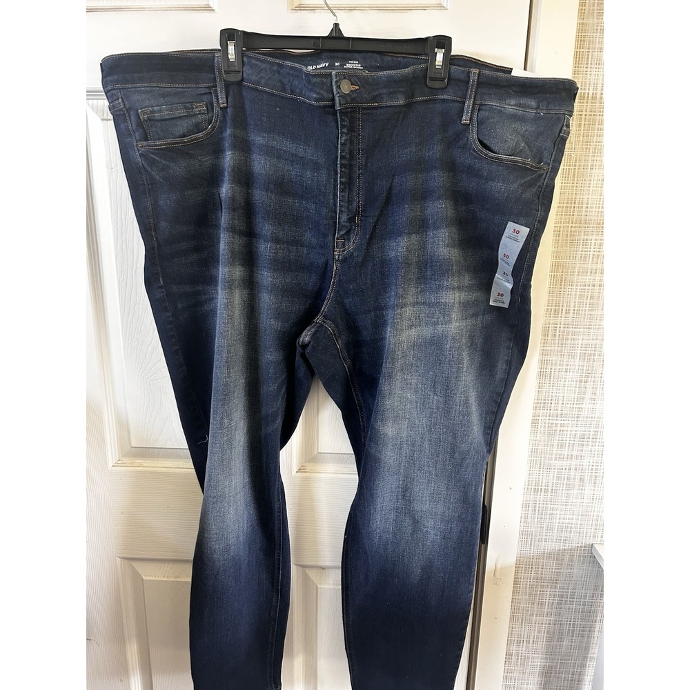 Old Navy Women's Jeans Mid Rise RockStar Super Skinny Size 30 Plus Dark New EEE